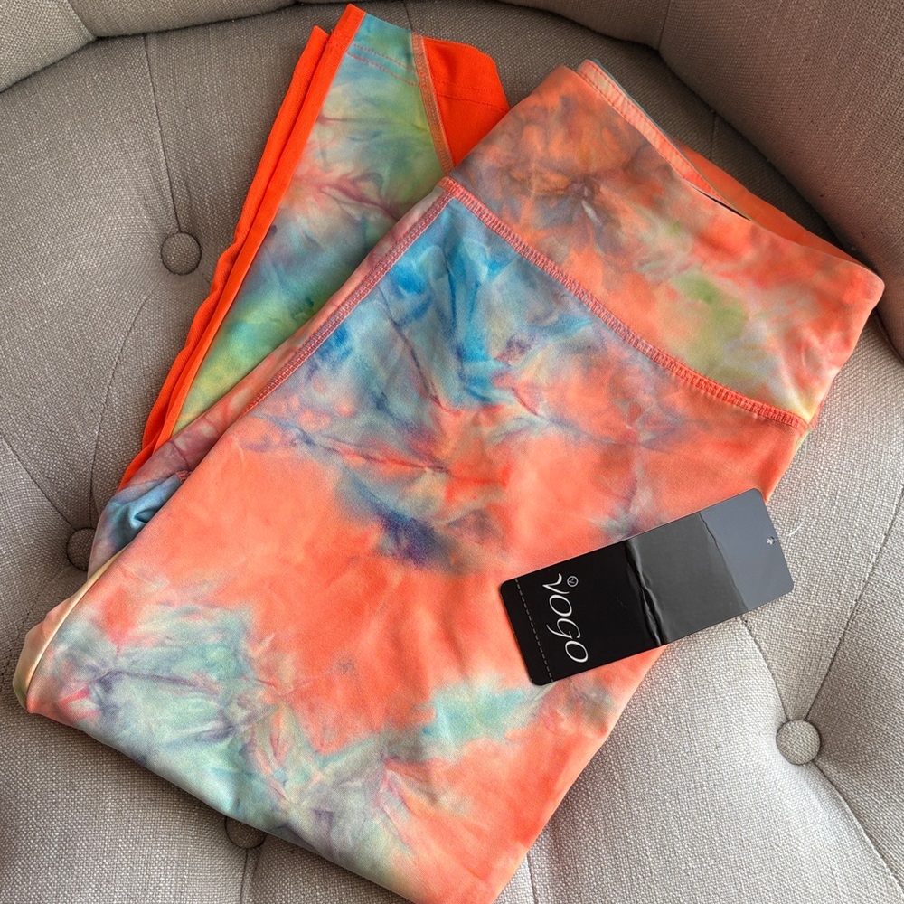 NWT VOGO Athletica Colorful Tie-Dye Leggings